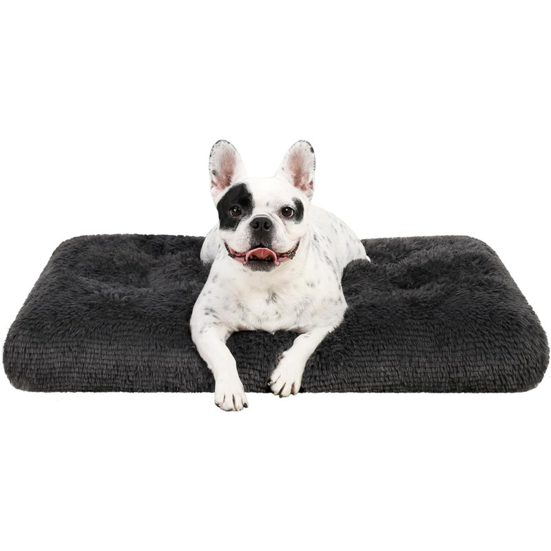 Dog Crate Bed Washable Dog Beds For Small Dogs Deluxe Plush Fluffy Comfy Thick Kennel Pad Anti Slip Anti Scratch Pet Sleeping Mat 23 X 18 Inch